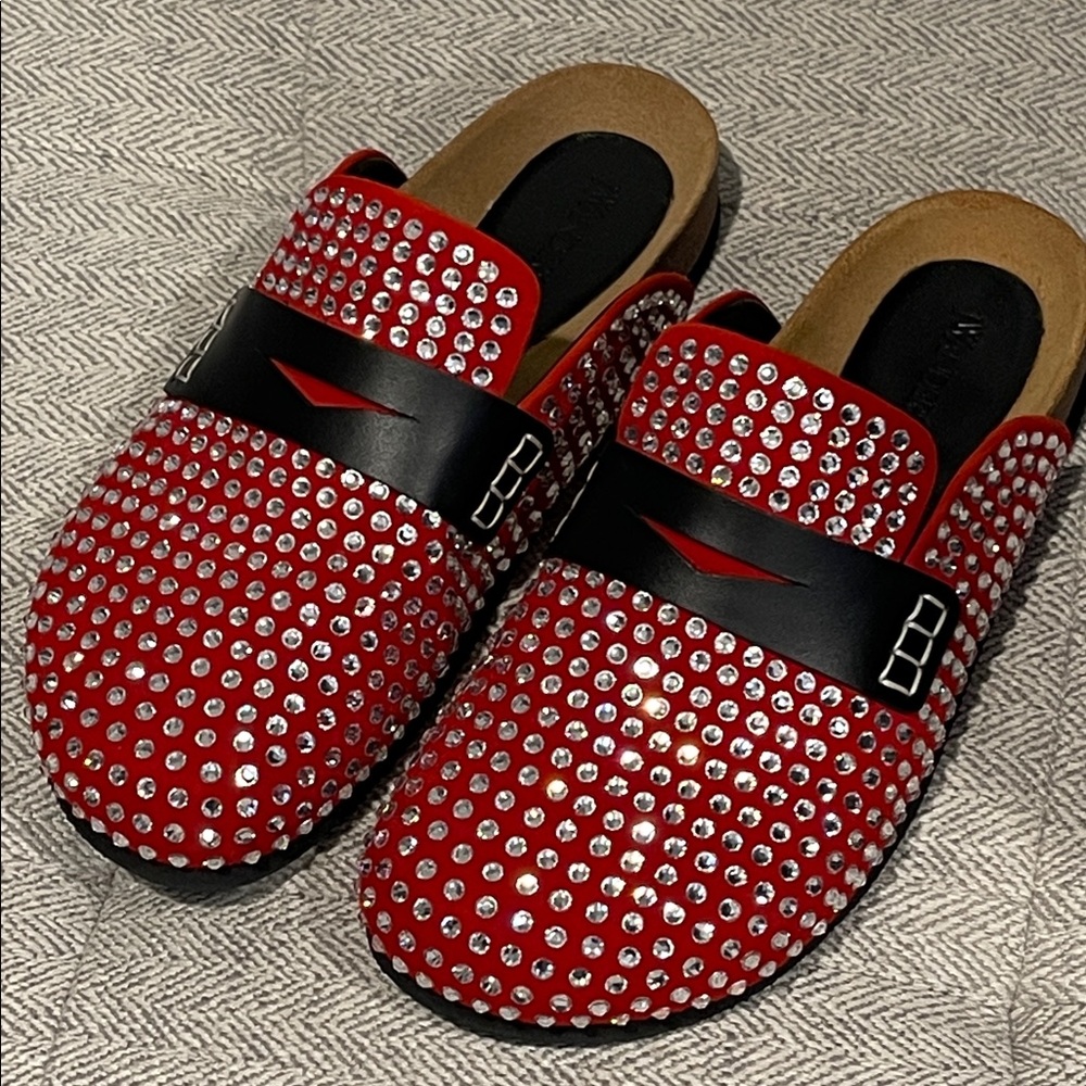 JW Anderson Suedekid Red Crystal Loafers size 38 - Picture 6 of 12